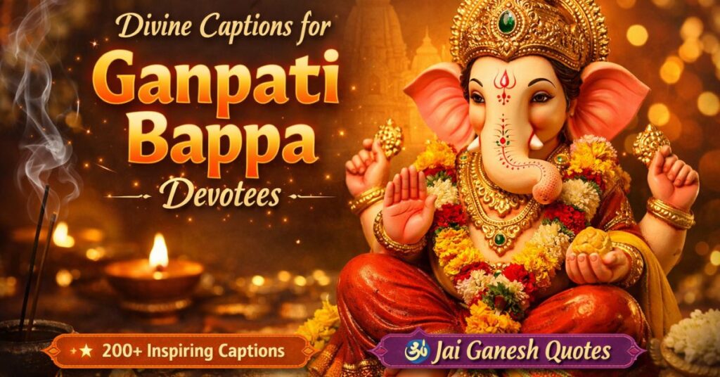 Divine Captions for Ganpati Bappa Devotees