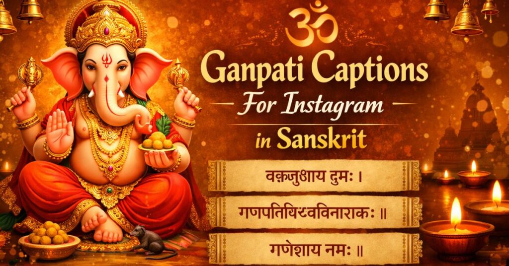 Ganpati Captions For Instagram in Sanskrit