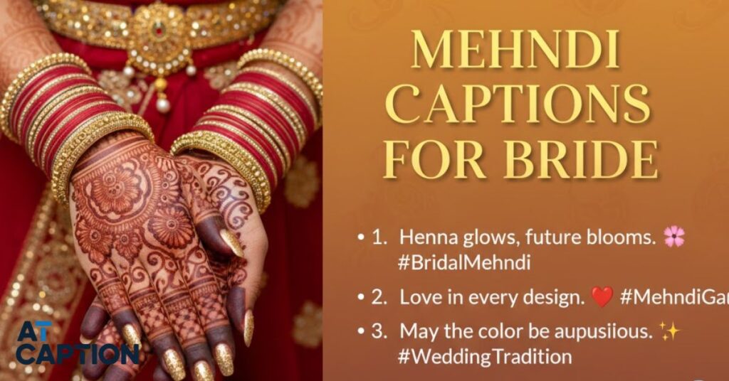 Mehndi Captions for Bride