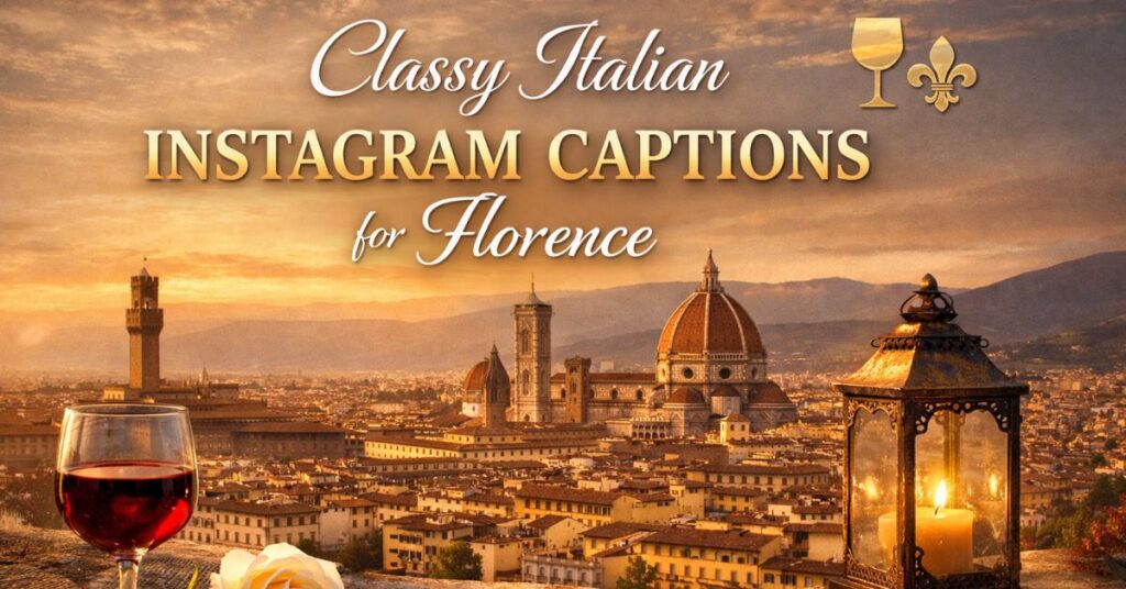 Classy Italian Instagram Captions for Florence
