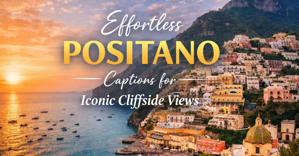 Effortless Positano Captions for Iconic Cliffside Views