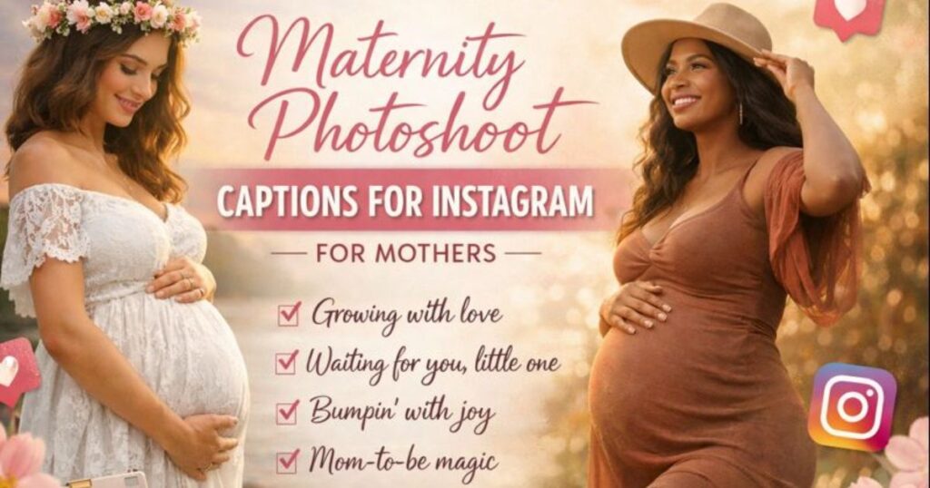 Maternity Photoshoot Captions for Instagram for Mothers