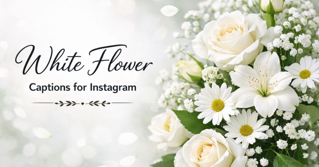 White Flower Captions for Instagram