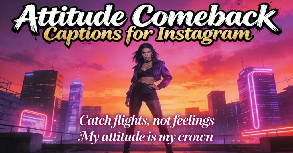 Attitude Comeback Captions for Instagram