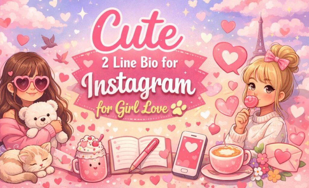 Cute 2 Line Bio for Instagram for Girl Love
