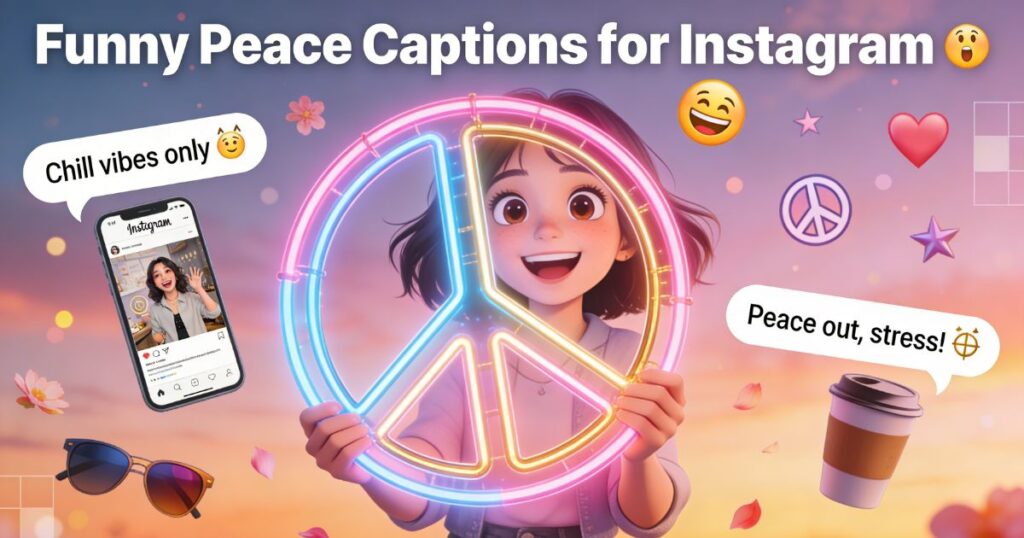 Funny Peace Captions for Instagram