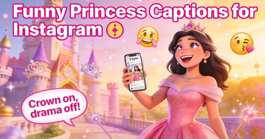 Funny Princess Captions for Instagram
