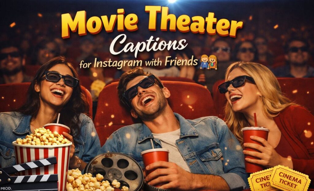 Movie Theater Captions for Instagram with Friends