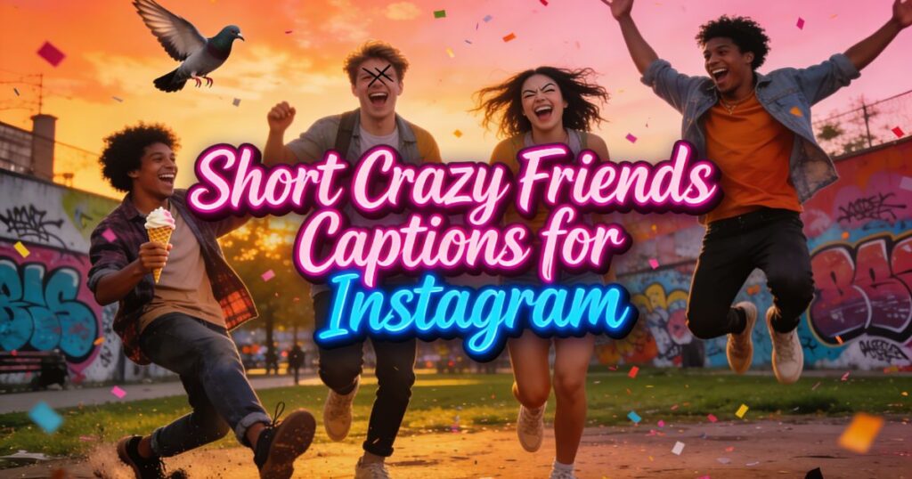 Short Crazy Friends Captions for Instagram