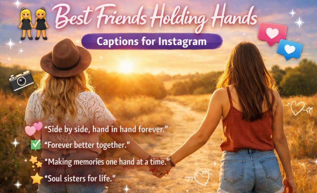 Best Friends Holding Hands Captions for Instagram