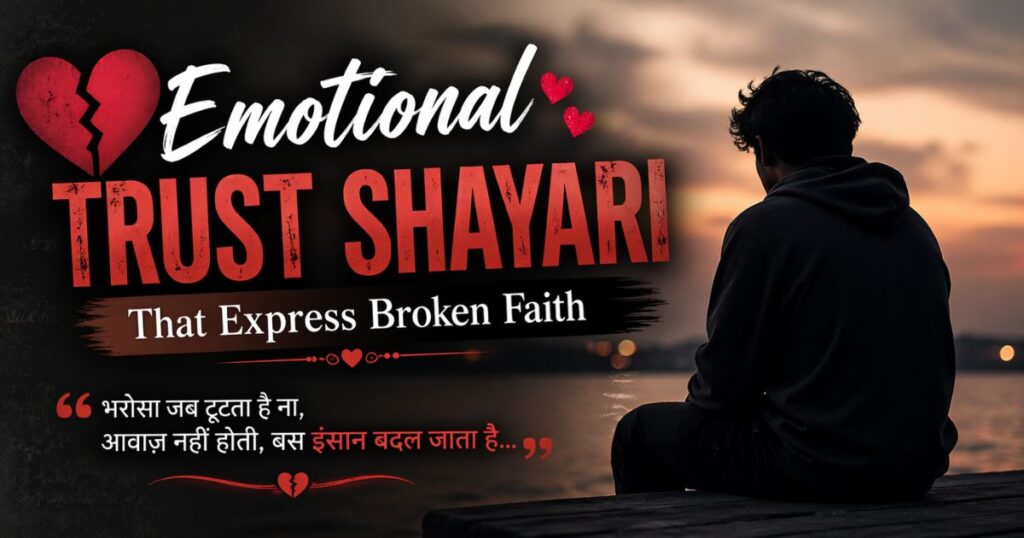Emotional Trust Shayari That Express Broken Faith