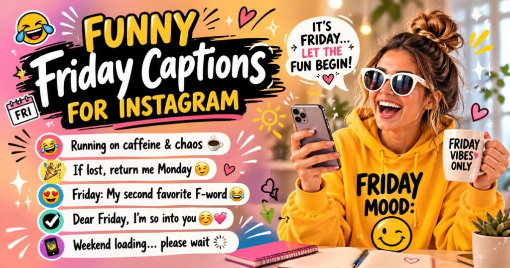 Funny Friday Captions for Instagram
