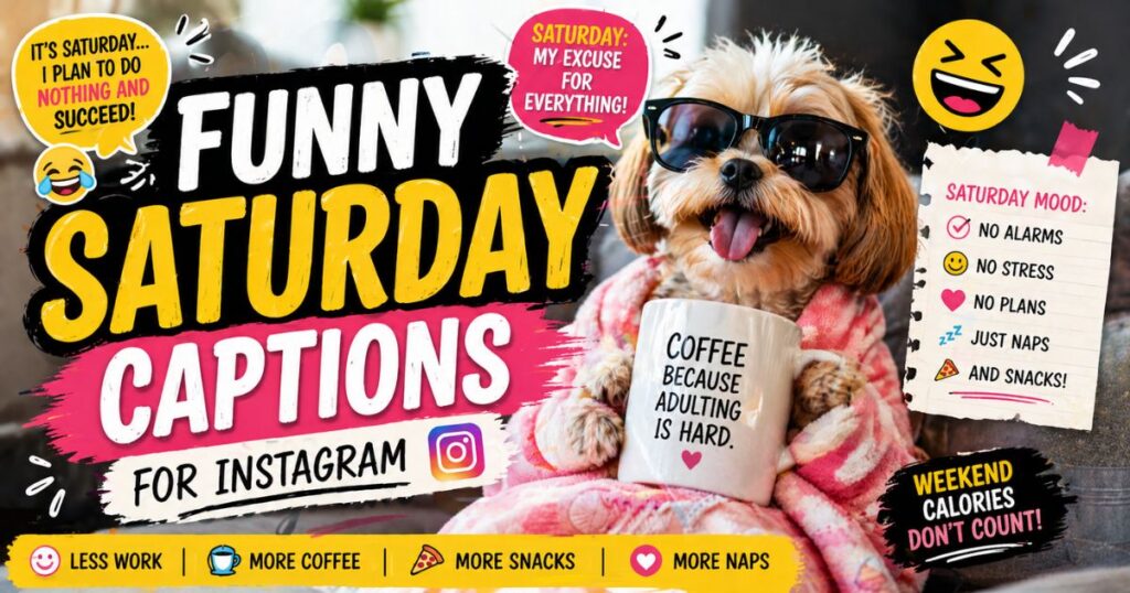 Funny Saturday Captions for Instagram