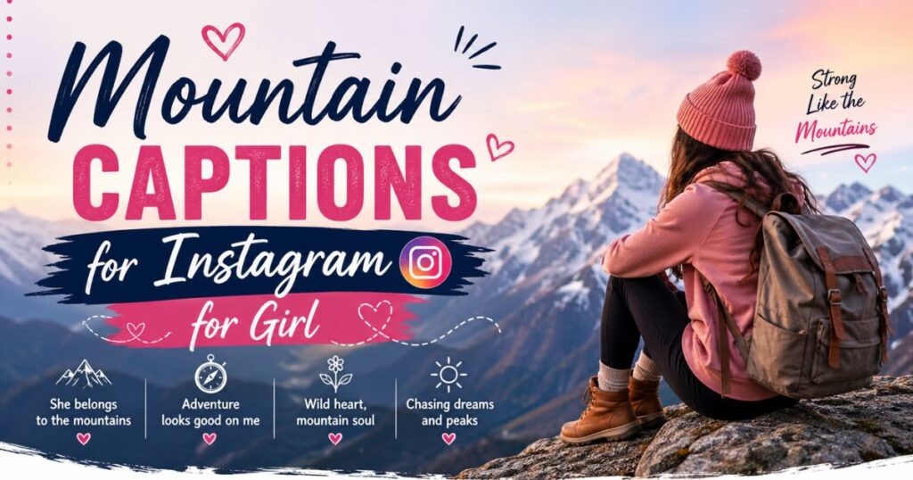 Mountain Captions for Instagram for Girl
