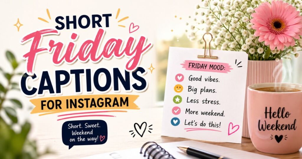 Short Friday Captions for Instagram